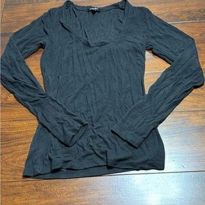 Dynamite black ribbed long sleeve